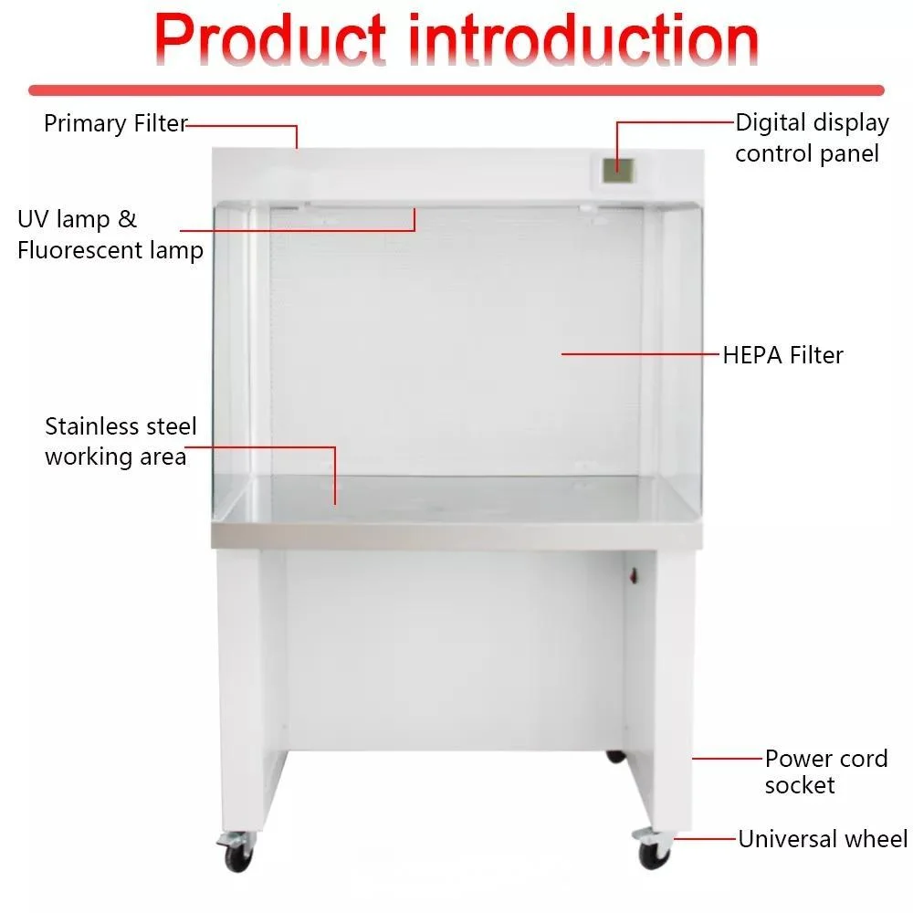 Medical Laboratory Stainless Steel Laminar Air Flow HEPA Filter Clean Bench