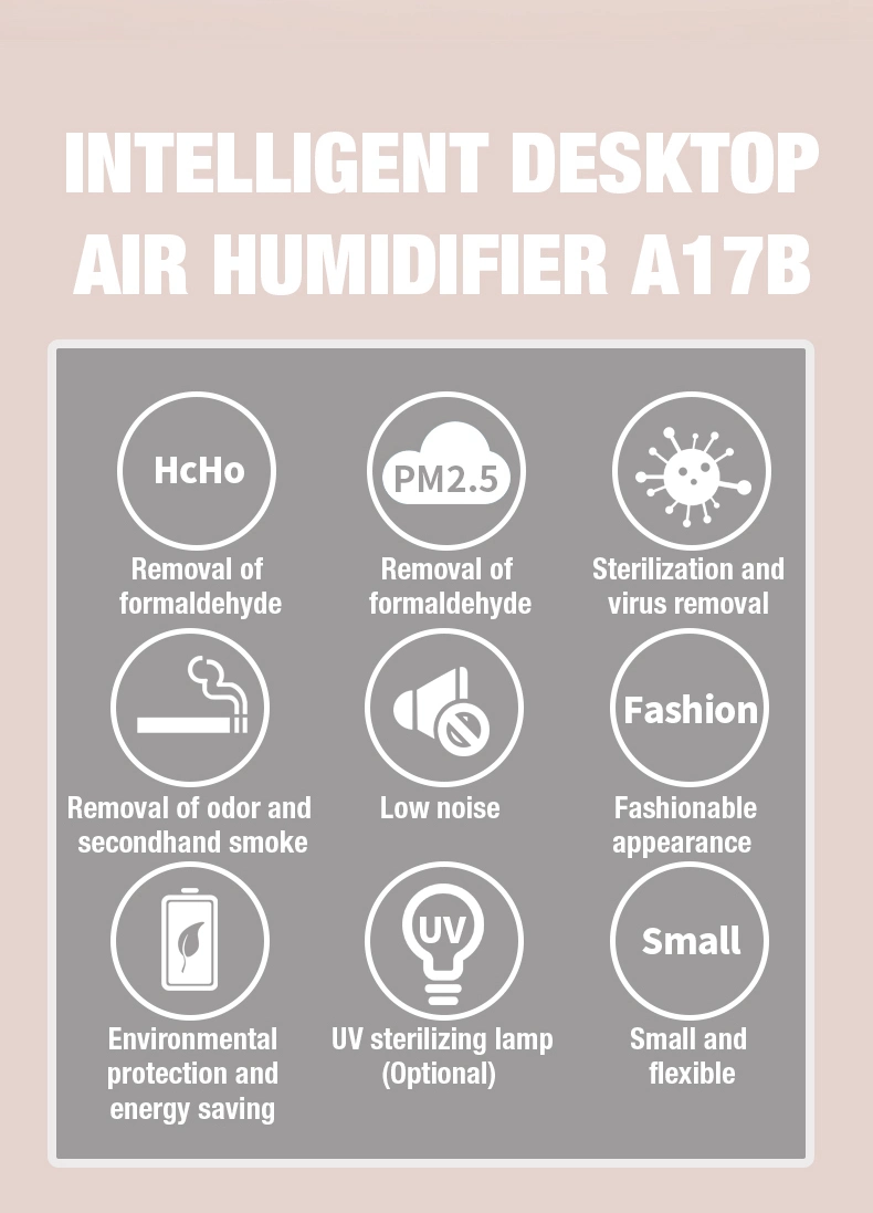 Energy Saving Air Purifier Wholesale Factory Supply Desktop HEPA H14 Air Purifier